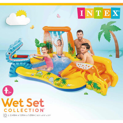 Intex Täytettävä uima-allas Dinosaur Play Center 249x191x109cm 57444NP