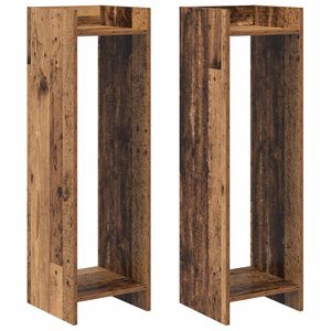 vidaXL Kasviteline hyllyll&auml; Vanha puu 30 x 30 x 100 cm K&auml;sitelty puu