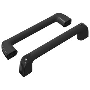 vidaXL Kahva Yksiv&auml;rinen 2 kpl Musta 380 x 34 x 85 mm Alumiini ja PP