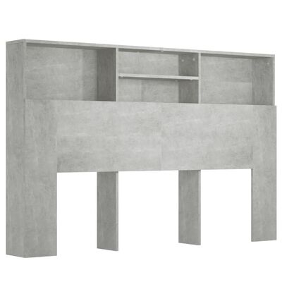 vidaXL Sängynpääty säilytystilalla betoninharmaa 160x19x103,5 cm