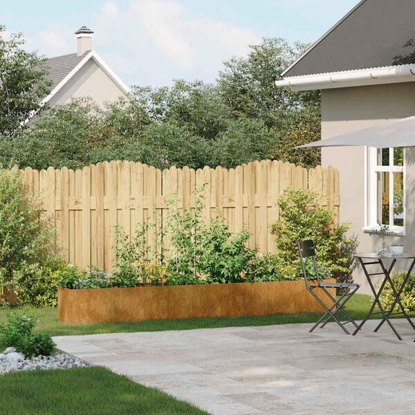 vidaXL-istutuskone ruosteinen 280x40x40 cm s&auml;&auml;nkest&auml;v&auml; ter&auml;s