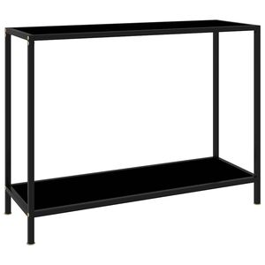 vidaXL Konsolip&ouml;yt&auml; musta 100x35x75 cm karkaistu lasi