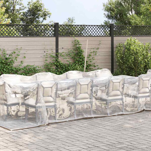 vidaXL kirkas suojapeite silmukoilla 3x8 m polyeteeni