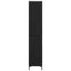 vidaXL Korkea kaappi Musta tammi. 34,5 x 34 x 180 cm Tekninen puu
