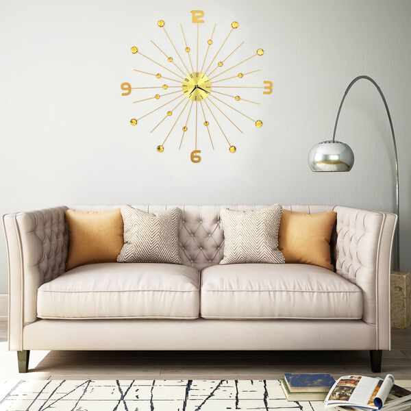 vidaXL Sein&auml;kello metalli 70 cm kultainen