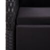 vidaXL 11-osainen Ulkoruokailuryhm&auml; tyynyill&auml; musta polyrottinki
