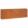 vidaXL Korotettu kukkalaatikko ruoste 240x40x77 cm Corten ter&auml;s