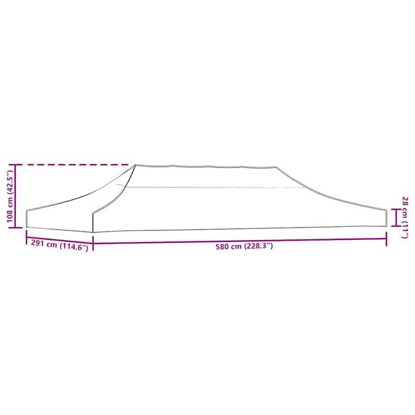 vidaXL Juhlateltan katto 3x6 m sininen