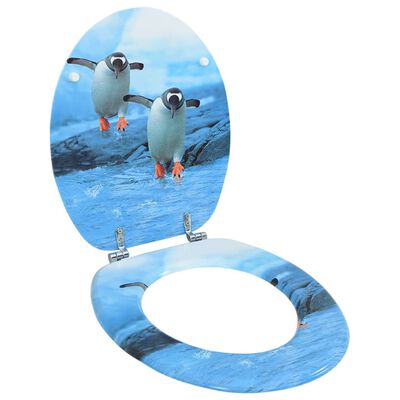 vidaXL WC-istuin kannella MDF pingviinikuosi