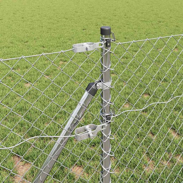 vidaXL Aitalatu Hopea 10 x 0,8 m (40 x 40 mm verkko) Ter&auml;s