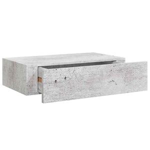 vidaXL Sein&auml;laatikkohylly betoninharmaa 40x23,5x10 cm MDF