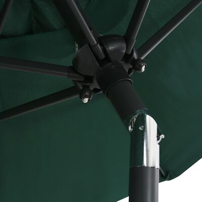 vidaXL Aurinkovarjo vihreä 200x211 cm alumiini