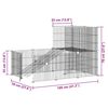 vidaXL 20-paneelinen lemmikkihäkki ovella musta 35x35 cm teräs