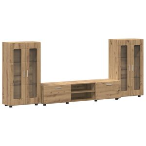 vidaXL TV-tasosetti FLORIN 3 kpl Artisan tammi Tekninen puu