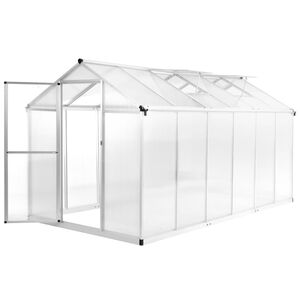 vidaXL Kasvihuone alumiini 362x190x195 cm 13,41 m&sup3;
