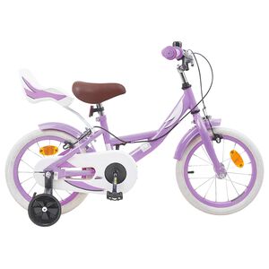 vidaXL Lastenpy&ouml;r&auml; 16 Tuumaa 4-6 vuotta Violetti