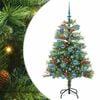 vidaXL Tekojoulukuusi LED -nauhavalot Vihre&auml; 150 cm PVC ja metalli