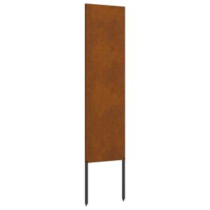 vidaXL Puutarhan yksityisyyden verho Viivakuvio Ruosteinen 32 x 140 cm