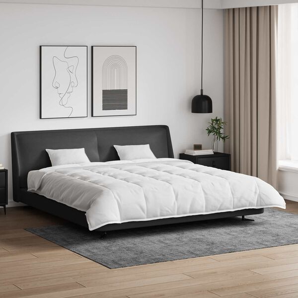 vidaXL Peittosarja tyynyll&auml; 3 pcs Valkoinen Untuvah&ouml;yhen