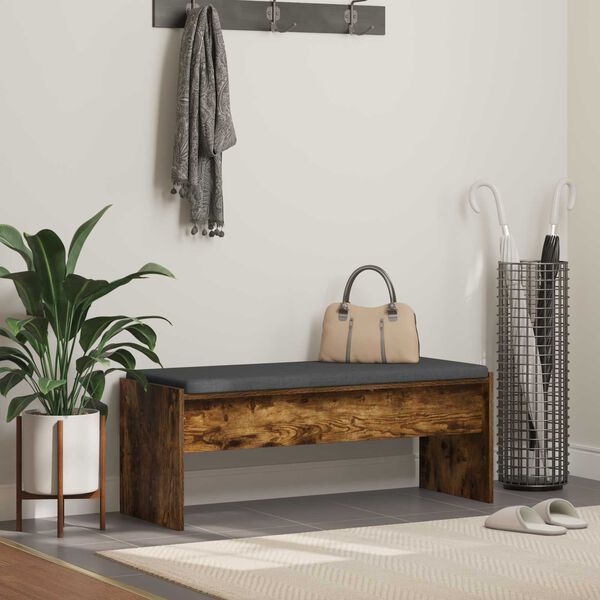 vidaXL Halli penkki tyynyll&auml; Savup&auml;hkin&auml; 103 x 38 x 40 cm