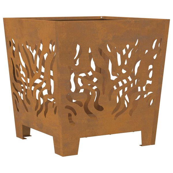 vidaXL Tulisija Ruskea 40 x 40 x 40 cm Teräs