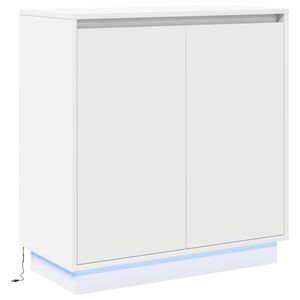 vidaXL LED-p&ouml;yt&auml;taso varten valkoinen 71 x 34,5 x 75 cm Tekninen puu