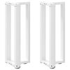 vidaXL Konsolip&ouml;yd&auml;n jalat T-muotoiset 2 kpl valkoinen 25x28x(72-73) cm ter&auml;s