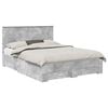 vidaXL S&auml;ngyn runko p&auml;&auml;tyll&auml; Betoni Harmaa 5FT King Size Tekninen puu