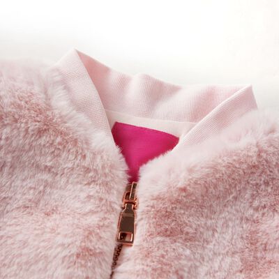 Lasten takki tekoturkis vaaleanpunainen 92