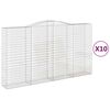 vidaXL Kaarevat kivikorit 10 kpl 400x50x220/240 cm galvanoitu rauta