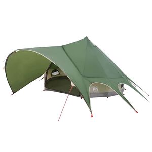 vidaXL Teepee-teltta 5-henkil&ouml;lle 5 hengelle Vihre&auml; ja Harmaa