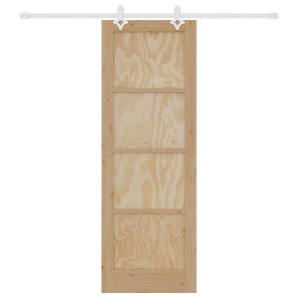 vidaXL Liukuovi Ruskea 73,5 x 211 cm Massiivinen m&auml;nty