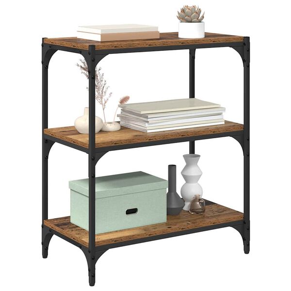 vidaXL Kirjahylly Vanha puu 60 x 33 x 70,5 cm