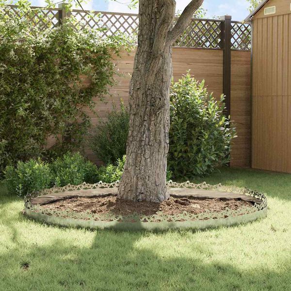 vidaXL Nurmikonreunukset 10 pcs Hopea 103 x 0,05 x 22 cm