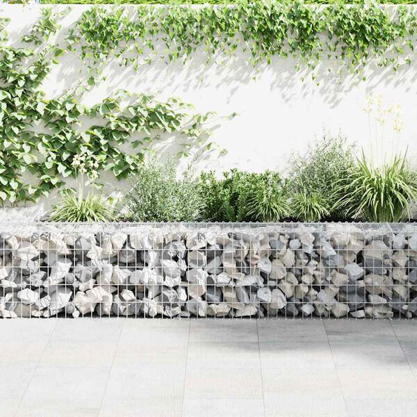vidaXL Gabion-kivikori kansilla galvanoitu ter&auml;s 300x30x50 cm