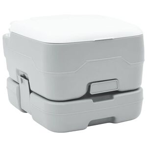 vidaXL Leirint&auml; wc Harmaa ja valkoinen 41,5 x 36,5 x 30 cm Polyeteeni