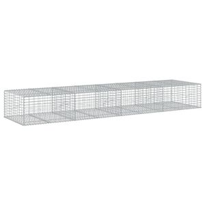 vidaXL Kivikori katolla 400x100x50 cm galvanoitu rauta