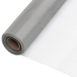 vidaXL Verkkosuoja ruostumaton ter&auml;s 80x1000 cm hopea