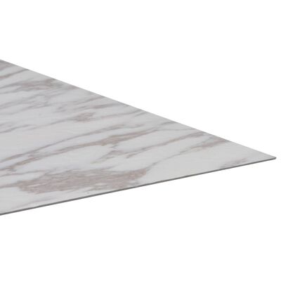 vidaXL Itsekiinnittyvä PVC Lattialankku 5,11 m² valkoinen marmori
