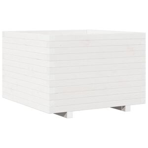 vidaXL Ulkokukkalaatikko valkoinen 70x70x49,5 cm t&auml;ysi m&auml;nty
