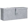 vidaXL Alumiinilaatikko 48,5x14x20 cm hopea