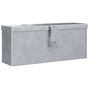 vidaXL Alumiinilaatikko 48,5x14x20 cm hopea