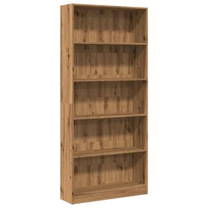 vidaXL Kirjahylly artesaani tammi 80x24x176 cm tekninen puu