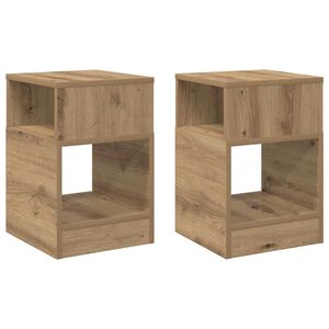 vidaXL P&auml;&auml;typ&ouml;yt&auml; 2 kpl Artisan tammi 30,5 x 30 x 45 cm Tekninen puu