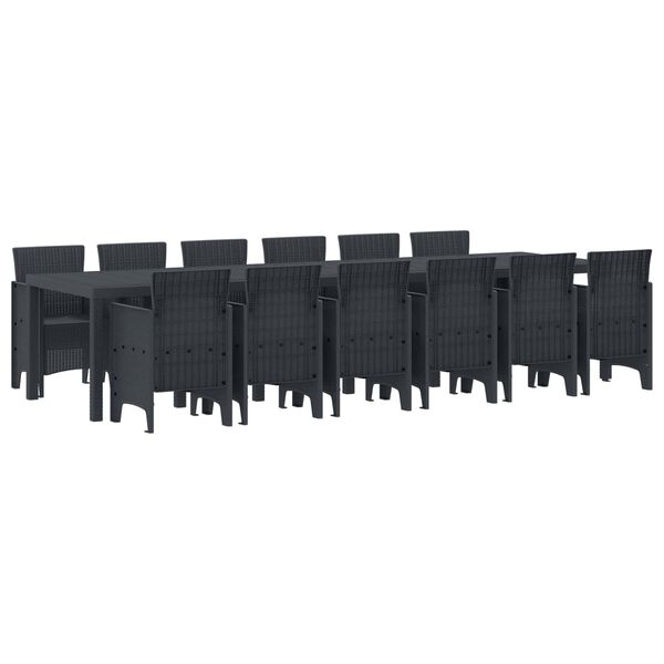 vidaXL Piharuokailu setti 13 pcs Antrasiitti Polt-kivenn&auml;isruoho