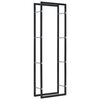 vidaXL Polttopuuteline musta 50x20x150 cm ter&auml;s