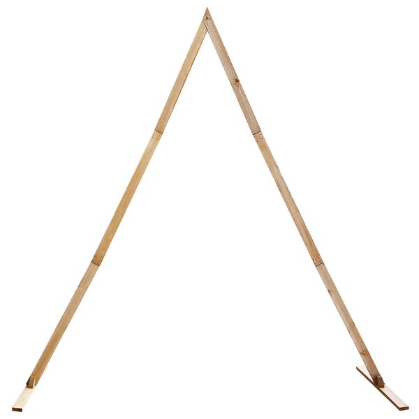 vidaXL H&auml;&auml;t Kaari Vaaleanruskea 202 x 95 x 254 cm Massiivinen m&auml;nty