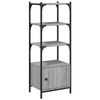 vidaXL Kirjahylly 3 tasoa harmaa Sonoma 41x30x109,5 cm tekninen puu