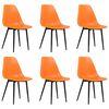 vidaXL Ruokatuolit 6 kpl oranssi PP