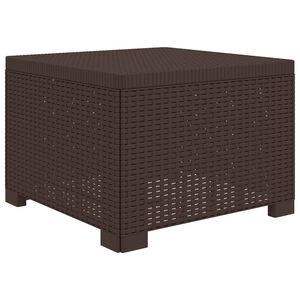 vidaXL 1-Hengen Puutarhasohva Rottinkilook PP Ruskea